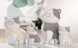 Chat en céramique tout doux